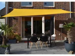 Floracord Sonnensegel|Vierecksonnensegel mit Regenschutz 250 cm x 300 cm Sonnengelb