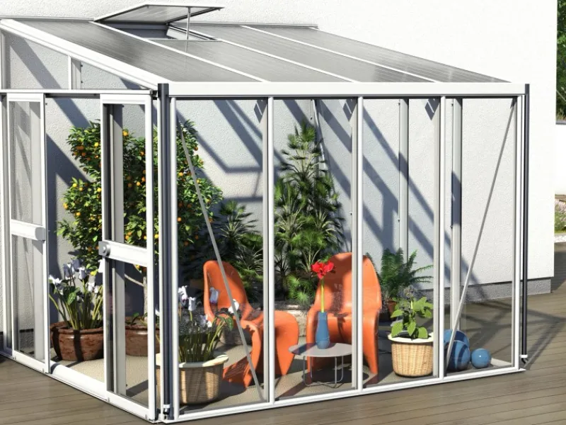 Pavillon-Nachrüstsatz Gewächshaus Helena 7000 Weiß*Vitavia Discount