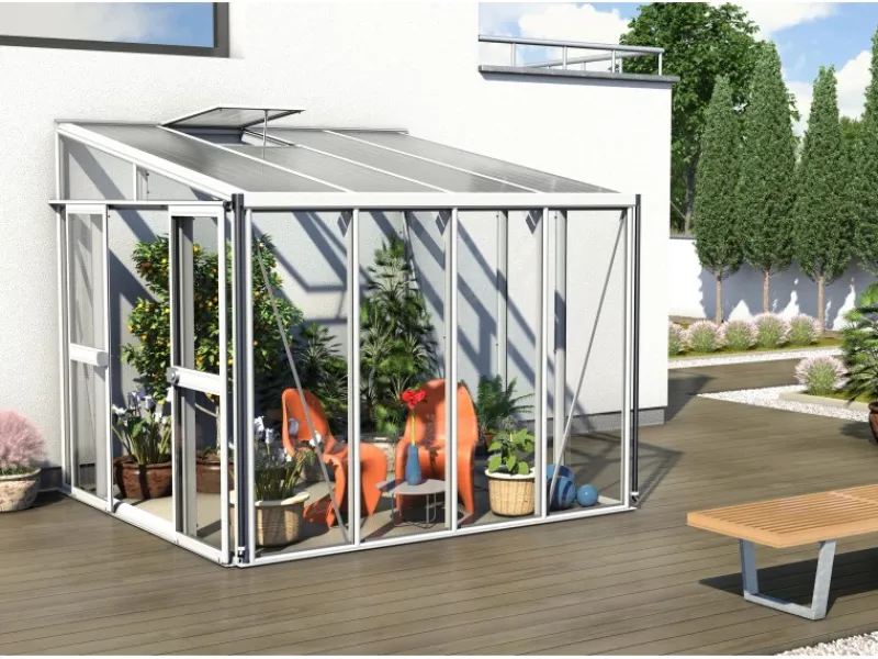 Pavillon-Nachrüstsatz Gewächshaus Helena 7000 Weiß*Vitavia Discount