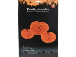 Weitere Anlässe|Waben-Dekoration Kürbis-Design Papier 2x 16 cm x 19 cm 1x 27 cm x 30 cm