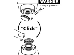 Möbelfuß Justus Lounge QuickClick mit Anschraubplatte 4er Set*Wagner New