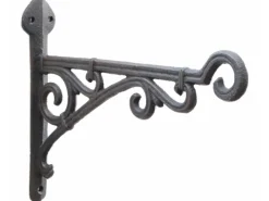 Wandhaken mit Schnörkel aus Gusseisen in Dunkelbraun 22,5 cm* Online