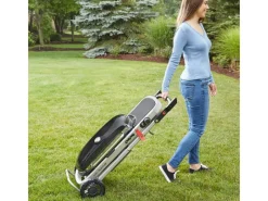 Weber Gasgrills|Campingzubehör|Camping-Gasgrill Traveler mit 1 Brenner und Rollwagen Schwarz