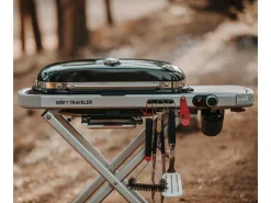 Weber Gasgrills|Campingzubehör|Camping-Gasgrill Traveler mit 1 Brenner und Rollwagen Schwarz