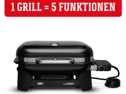 Elektro-Tischgrill Lumin Schwarz 2200 W 49 x 33 cm*Weber Sale