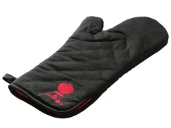 Grillhandschuh Schwarz mit rotem Aufnäher*Weber