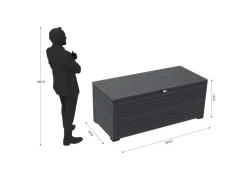 Weide Universalboxen|Aluminium Gartenbox - Vielseitige 1015L Aufbewahrungslösung - 180 x 74 x 79 cm