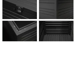 Weide Universalboxen|Aluminium Gartenbox - Geräumige 1050L Aufbewahrungslösung - 160 x 86 x 79 cm