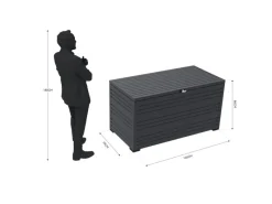 Weide Universalboxen|Aluminium Gartenbox - Geräumige 1050L Aufbewahrungslösung - 160 x 86 x 79 cm