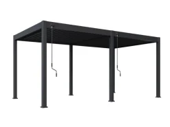 Classic Alu-Stahl Pavillon 3 x 5,3 M Anthrazit Pergola Freistehend*Weide Best