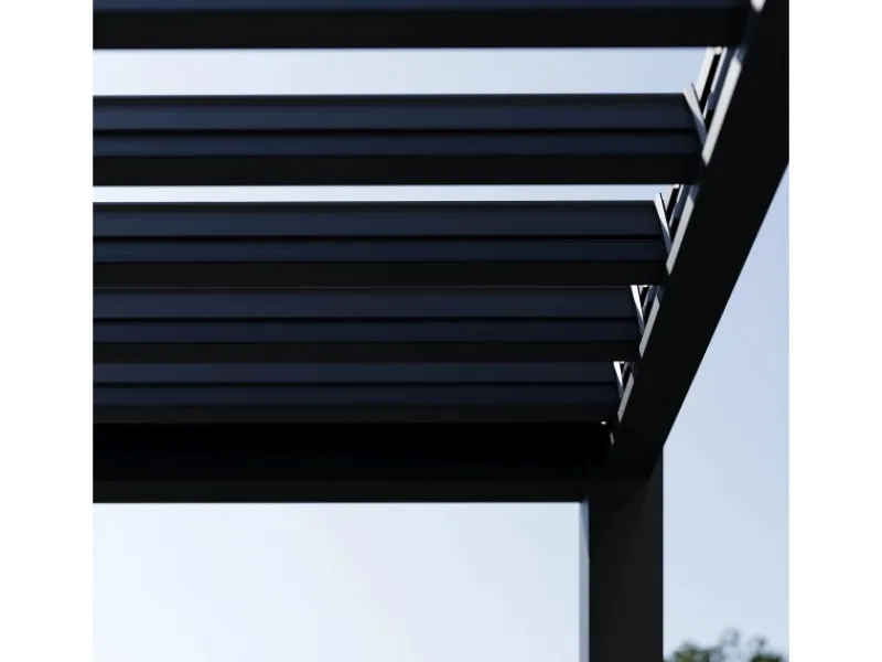 Classic Alu-Stahl Pavillon 3 x 5,3 M Anthrazit Pergola Freistehend*Weide Best