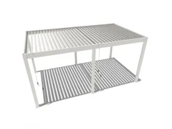 Classic Alu-Stahl Pavillon 3 x 5,3 M Weiß Pergola Freistehend*Weide Best