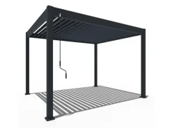 Classic Alu-Stahl Pavillon 3 x 3,6 M Anthrazit Pergola Freistehend*Weide Best