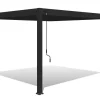 Weide Pavillons|Deluxe Aluminium Pavillon 3,6 x 4 M Anthrazit Wand Pergola