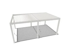 Deluxe Plus Aluminium Pavillon 4 x 6 M Weiß Pergola Freistehend*Weide