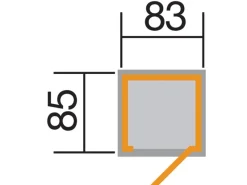 Weka Gartenschränke|Balkon und Terrassenschrank mit Satteldach Gr. 1, 83 cm x 85 cm