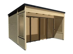 Weka Gartenlauben|Designhaus Cubilis 2.0 Natur BxT: 380 cm x 480 cm