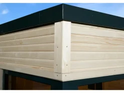 Weka Gartenlauben|Designhaus Cubilis 2.0 Natur BxT: 380 cm x 480 cm