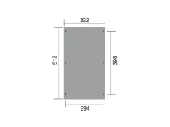 Weka Motorroller|Flachdach-Einzelcarport 617 Gr.1 mit PVC-Dachplatten 322 cm x 512 cm