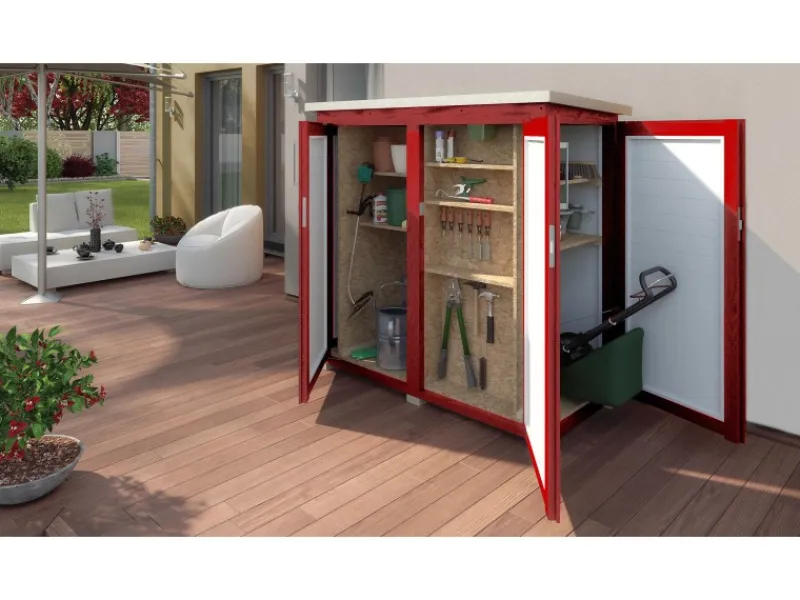 Weka Gartenschränke|Garten Q Terrassenschrank 160 cm x 75 cm