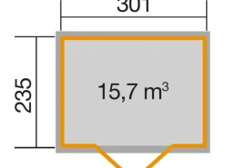 Gartenhaus 218 Gr.3, 28 mm, Satteldach mit Line, , DT*Weka Sale