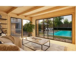 Kinder Weka Kinder-Gartengeräte|Gartenhaus Amberley Schiebetür 2 Fenster 400 cm x 400 cm