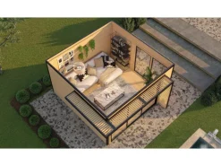 Kinder Weka Kinder-Gartengeräte|Gartenhaus Amberley Schiebetür 2 Fenster 400 cm x 400 cm