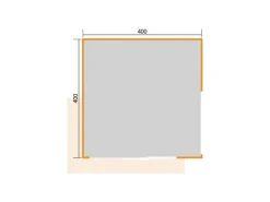 Kinder Weka Kinder-Gartengeräte|Gartenhaus Amberley Schiebetür 2 Fenster 400 cm x 400 cm