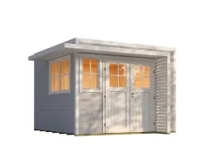 Kinder Weka Kinder-Gartengeräte|Gartenhaus Amberley Doppeltür 2 Fenster 300 cm x 300 cm