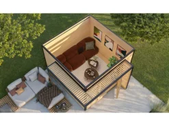 Kinder Weka Kinder-Gartengeräte|Gartenhaus Amberley Doppeltür 2 Fenster 300 cm x 300 cm