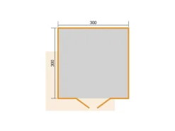 Kinder Weka Kinder-Gartengeräte|Gartenhaus Amberley 1,5-Fache Tür 300 cm x 300 cm