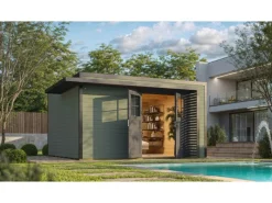 Gartenhaus Amberley Doppeltür /Anthrazit 400 cm x 400 cm*Weka Online