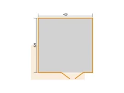 Gartenhaus Amberley Doppeltür /Anthrazit 400 cm x 400 cm*Weka Online