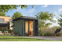 Kinder Weka Kinder-Gartengeräte|Laubbläser|Gartenhaus Amberley 1,5-Fache Tür /Anthrazit 250 cm x 250 cm