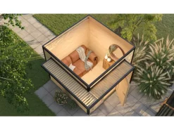 Kinder Weka Kinder-Gartengeräte|Laubbläser|Gartenhaus Amberley 1,5-Fache Tür /Anthrazit 250 cm x 250 cm