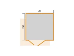 Kinder Weka Kinder-Gartengeräte|Laubbläser|Gartenhaus Amberley 1,5-Fache Tür /Anthrazit 250 cm x 250 cm