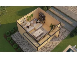 Gartenhaus Amberley Tür 2 Fenster 400 cm x 400 cm*Weka Sale