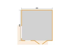 Gartenhaus Amberley Tür 2 Fenster 400 cm x 400 cm*Weka Sale