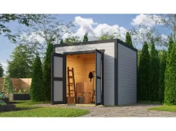 Gartenhaus Batu 2 Flachdach Vollholztür 250 cm x 250 cm*Weka Online