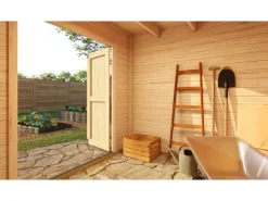 Gartenhaus Batu 2 Flachdach Vollholztür 250 cm x 250 cm*Weka Online