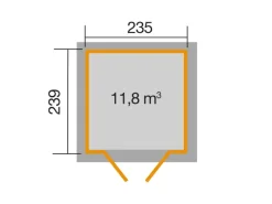 Holz-Gartenhaus 226 Gr. 2 5,6 m²*Weka Best