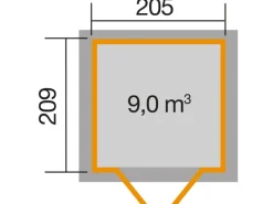 Holz-Gartenhaus 226 Gr. 1 4,29 m²*Weka Outlet