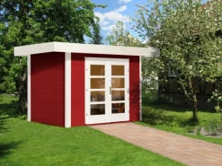 Kinder Weka Kinder-Gartengeräte|Holz-Gartenhaus Designhaus 126 Plus Flachdach Lasiert 284 cm