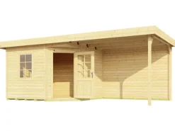 Holz-Gartenhaus Flachdach Unbehandelt 593 cm x 339 cm*Weka Best