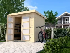 Weka Gartenlauben|Holz-Gartenhaus Pesaro Flachdach Unbehandelt 299 cm x 293 cm