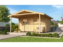Holz-Gartenhaus Satteldach Unbehandelt 510 cm*Weka New