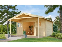 Holz-Gartenhaus Satteldach Unbehandelt 590 cm*Weka Hot