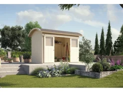 Kinder Weka Kinder-Gartengeräte|Holz-Gartenhaus Tonnendach Unbehandelt 295 cm x 241 cm