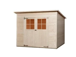 Holz-Gartenhaus Triest Pultdach Unbehandelt 299 cm x 299 cm*Weka Hot