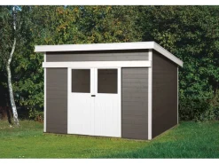 Weka Gartenlauben|Holz-Gartenhaus Turin Pultdach Lasiert 295 cm x 249 cm